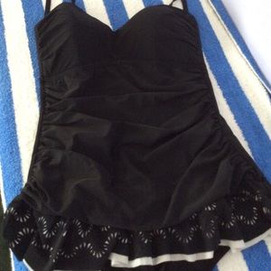 Profile by Gottex Swimsuit with lace cut peplum